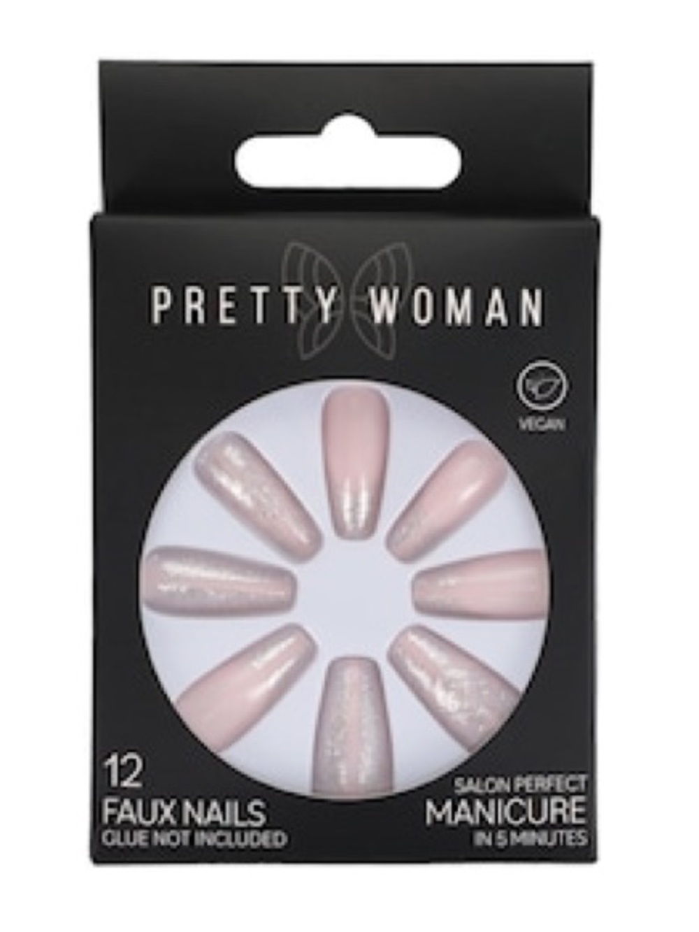 Pretty Woman Light Pink Glitter Press-On Nails